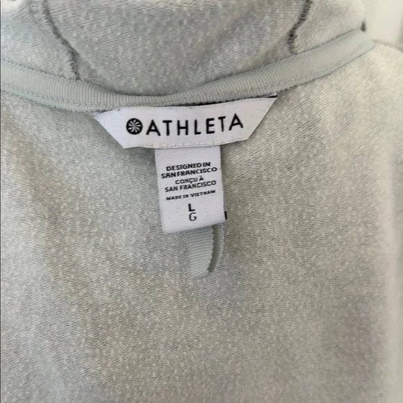 Athleta Gray Black Floral Zip-Up Hoodie Athleisure Jacket. - Picture 8 of 8